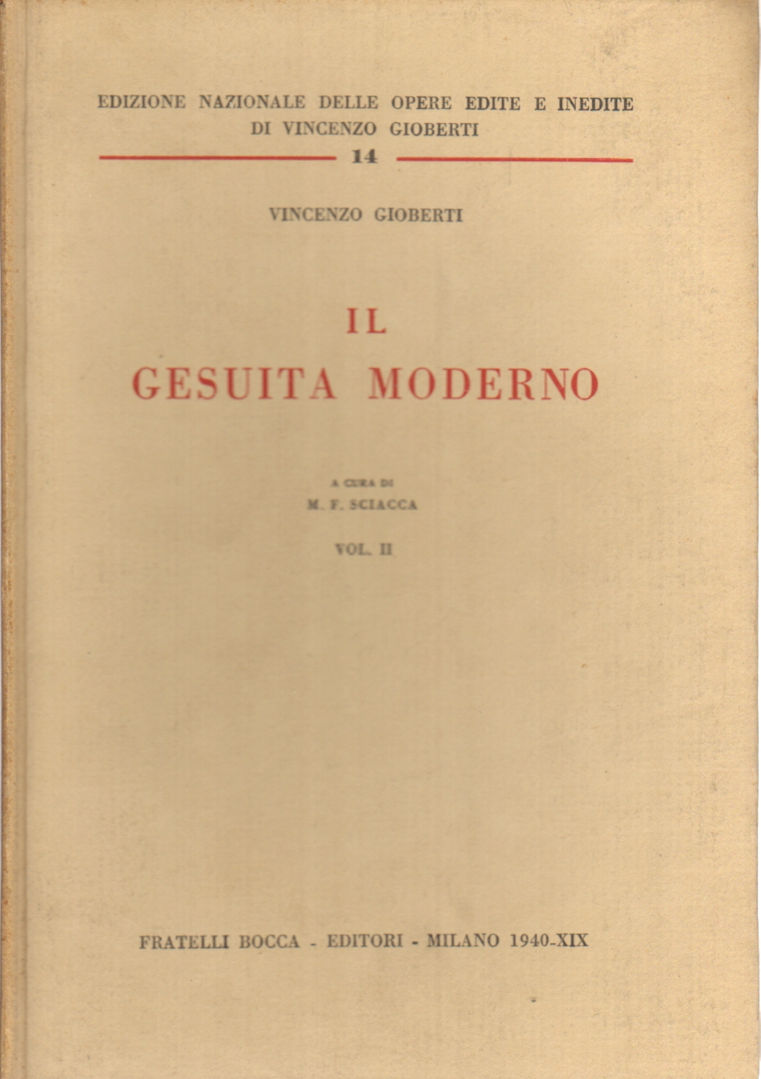 Le Jésuite Moderne Volume II, Vincenzo Gioberti