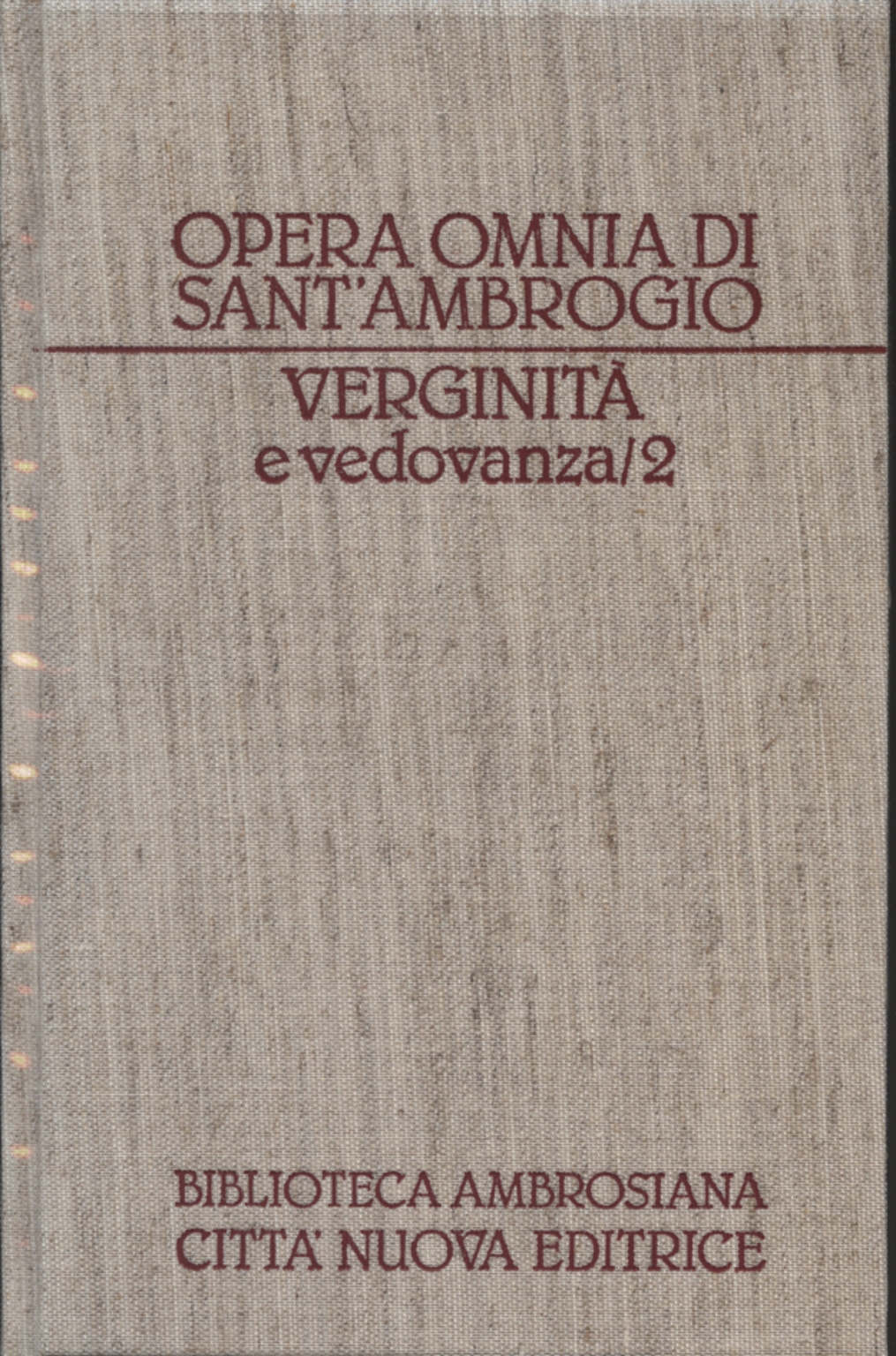 Obras morales II/II: Virginidad y viudez, Sant'Ambrogio