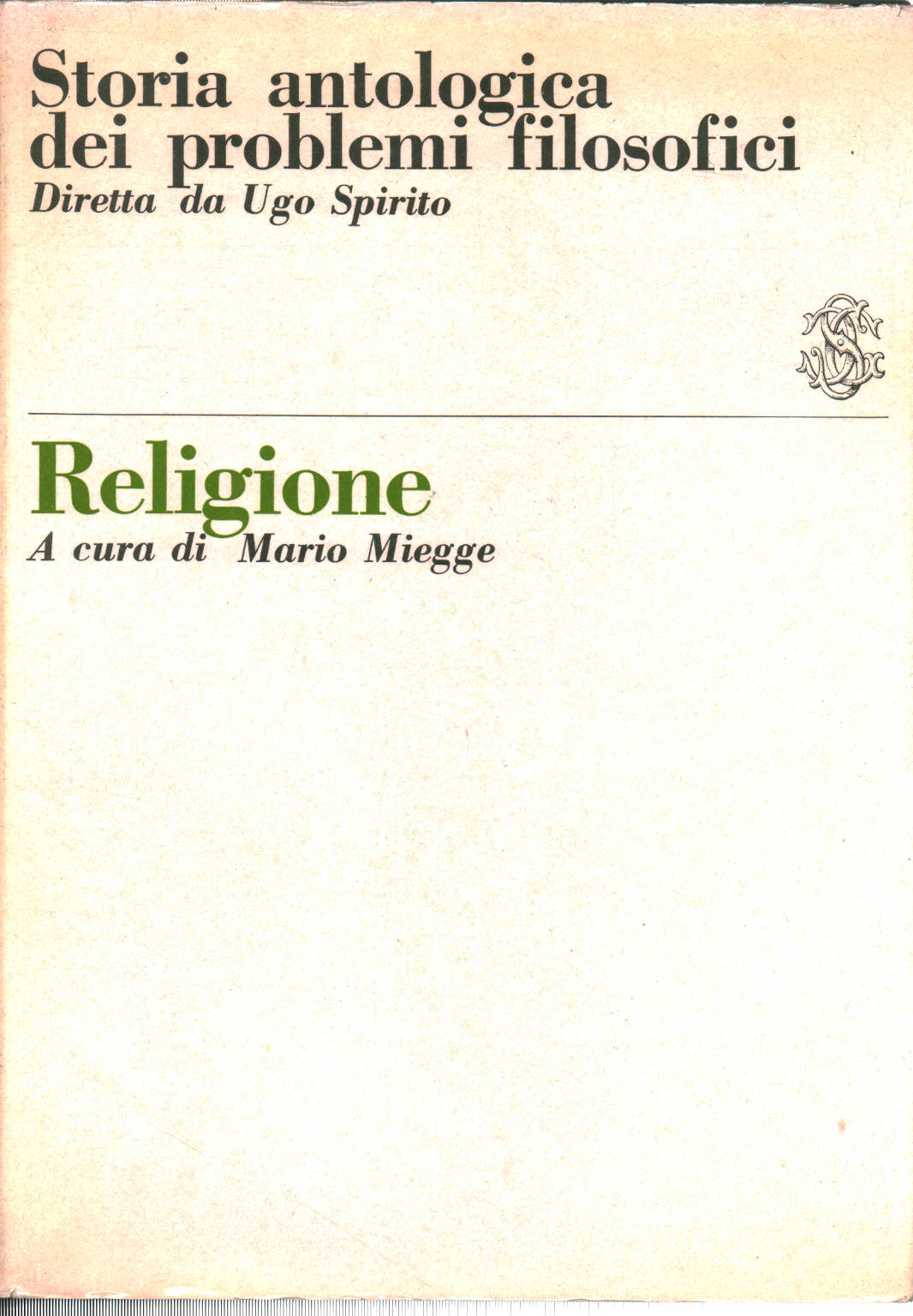 Religión, Mario Miegge