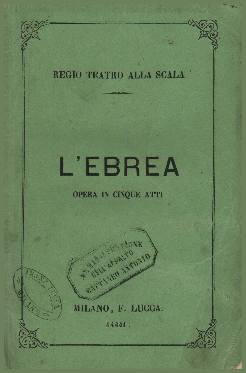 La ópera judía en cinco actos se representará en, Fromental Halevy Eugene Scribe M. Marcello,La ópera judía en cinco actos%2,La ópera judía en cinco actos%2,La ópera judía en cinco actos%2,L 'Obras judías en cinco actos%2,El judío trabaja en cinco actos%2,El judío trabaja en cinco actos%2,El judío trabaja en cinco actos%2,El judío trabaja en cinco actos%2,L 'Judío opera en cinco actos% 2,El judío opera en cinco actos%2