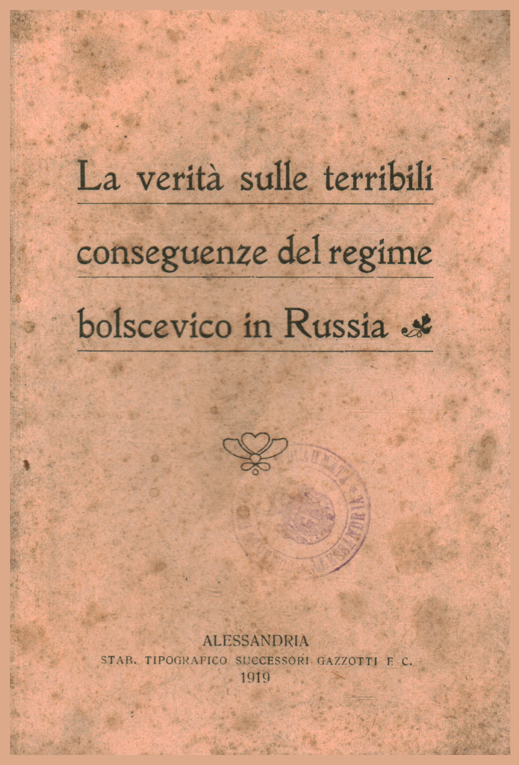 La verità sulle terribili conseguenze del regime , Eugenio Bollati