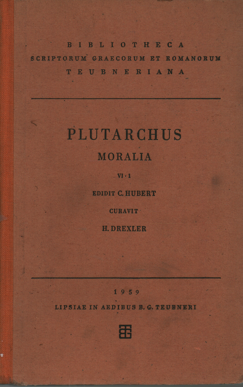 Moralia (vol. VI fasc. 1), Plutarque