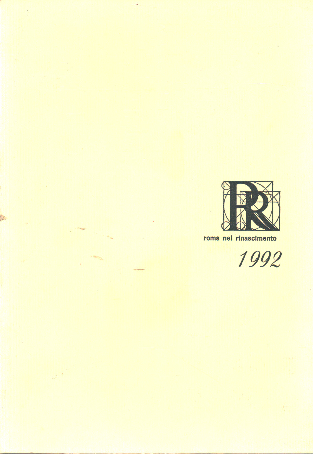 Rome à la Renaissance 1992 : biographies et notes, AA.VV