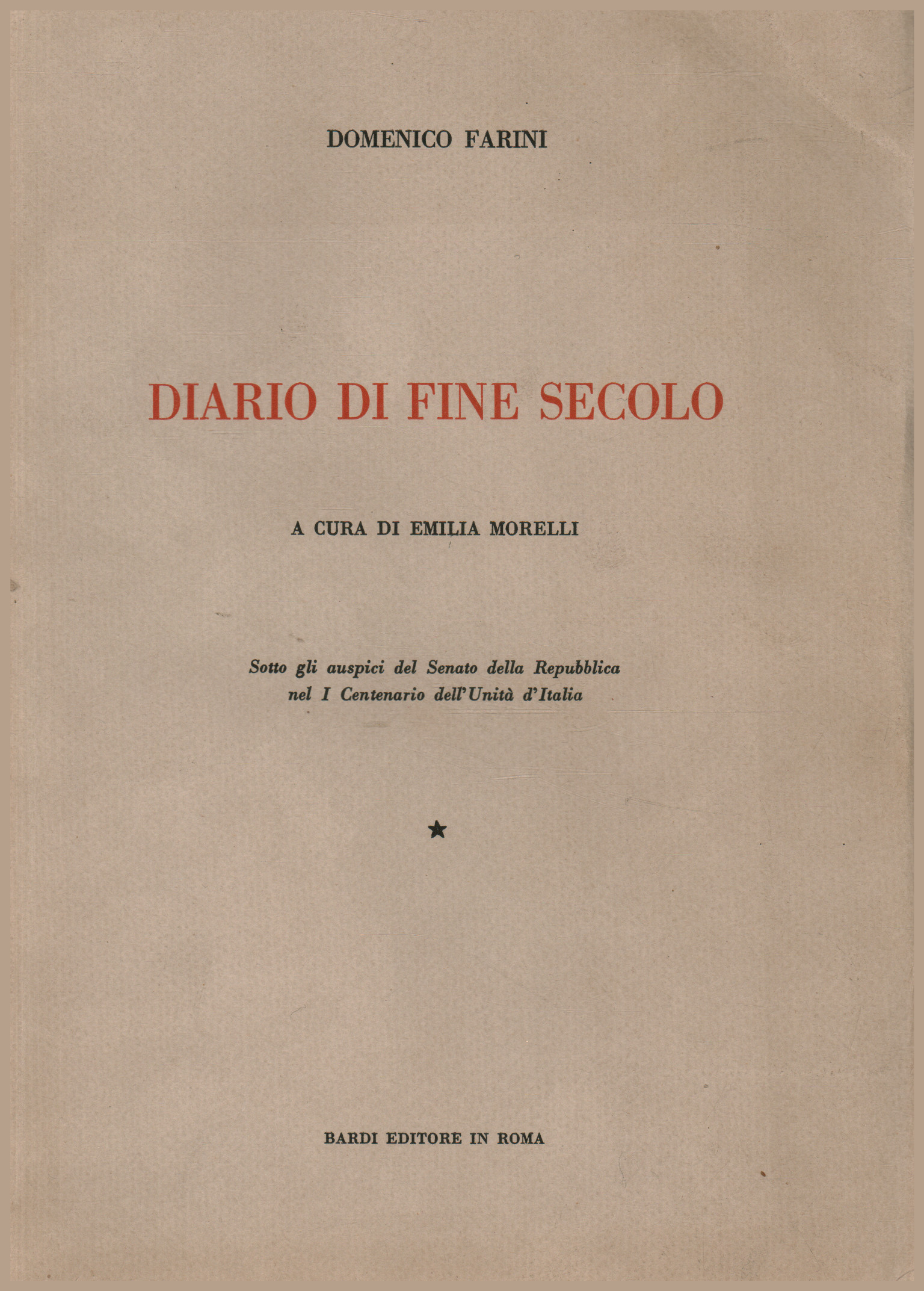 Tagebuch des Endes des Jahrhunderts, Domenico Farini