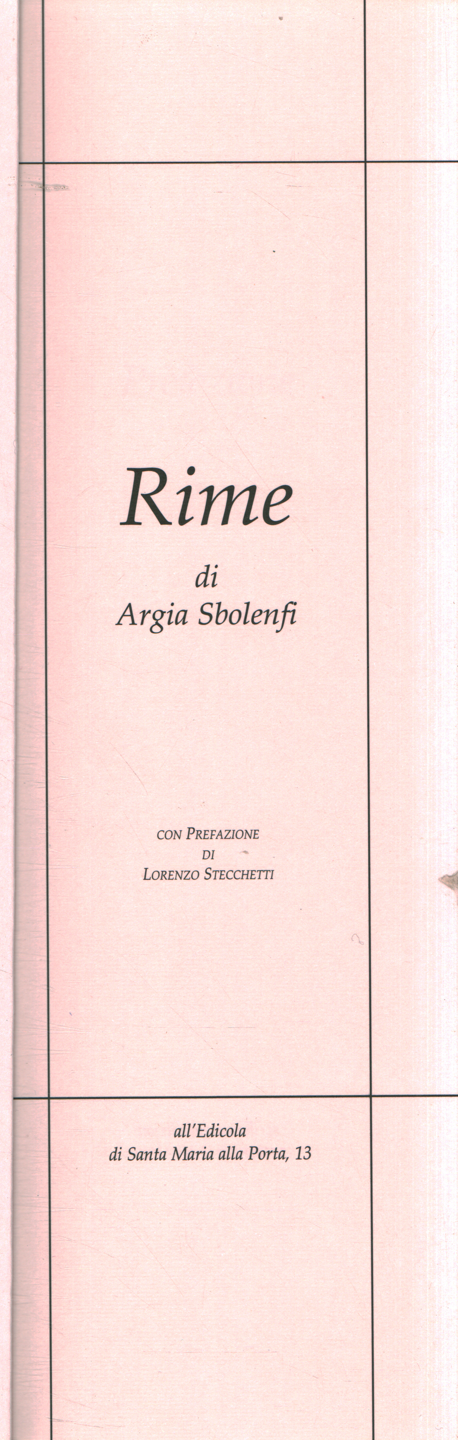 Rhymes by Argia Sbolenfi