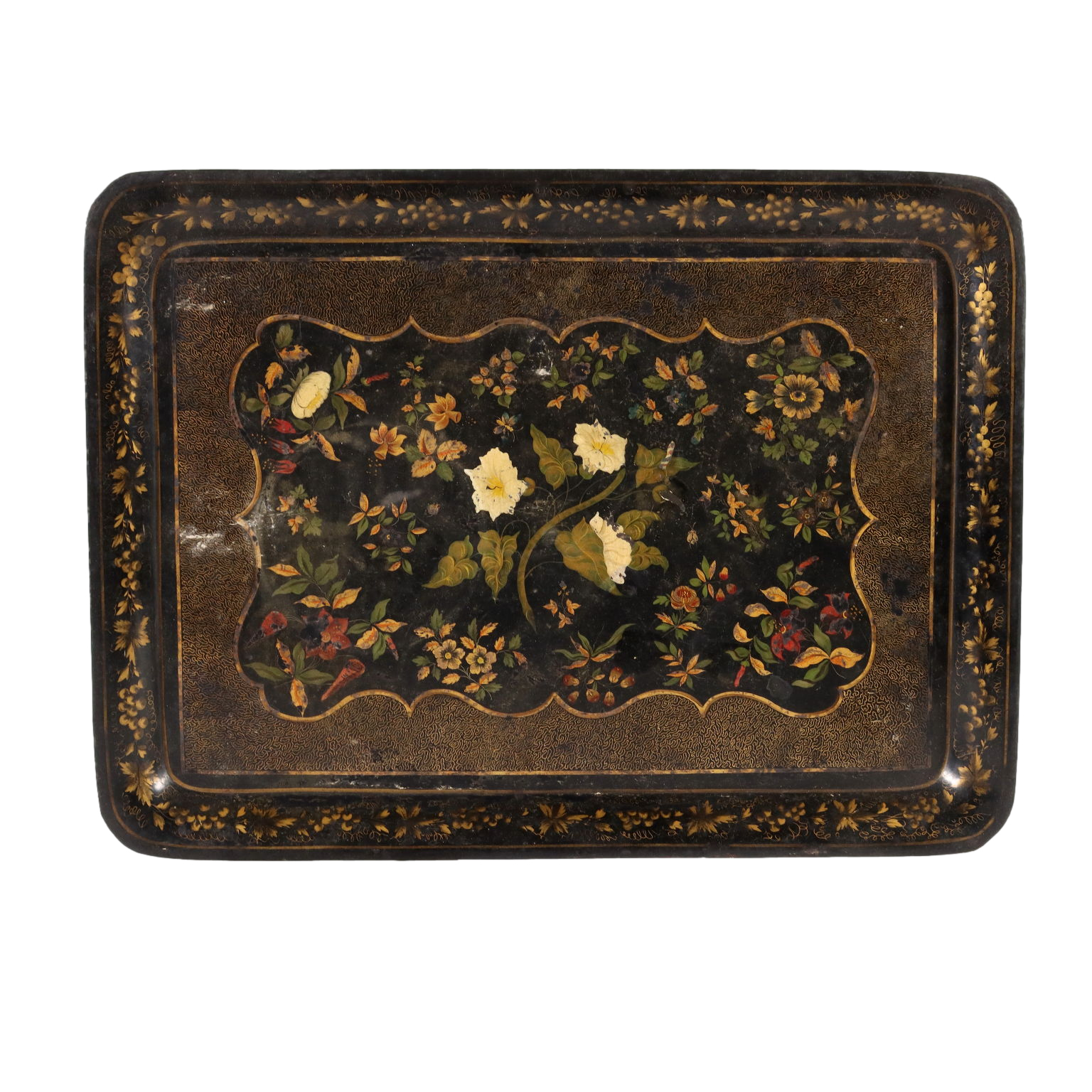 Chinese Engraved Brass Tray, 1920s for sale at Pamono