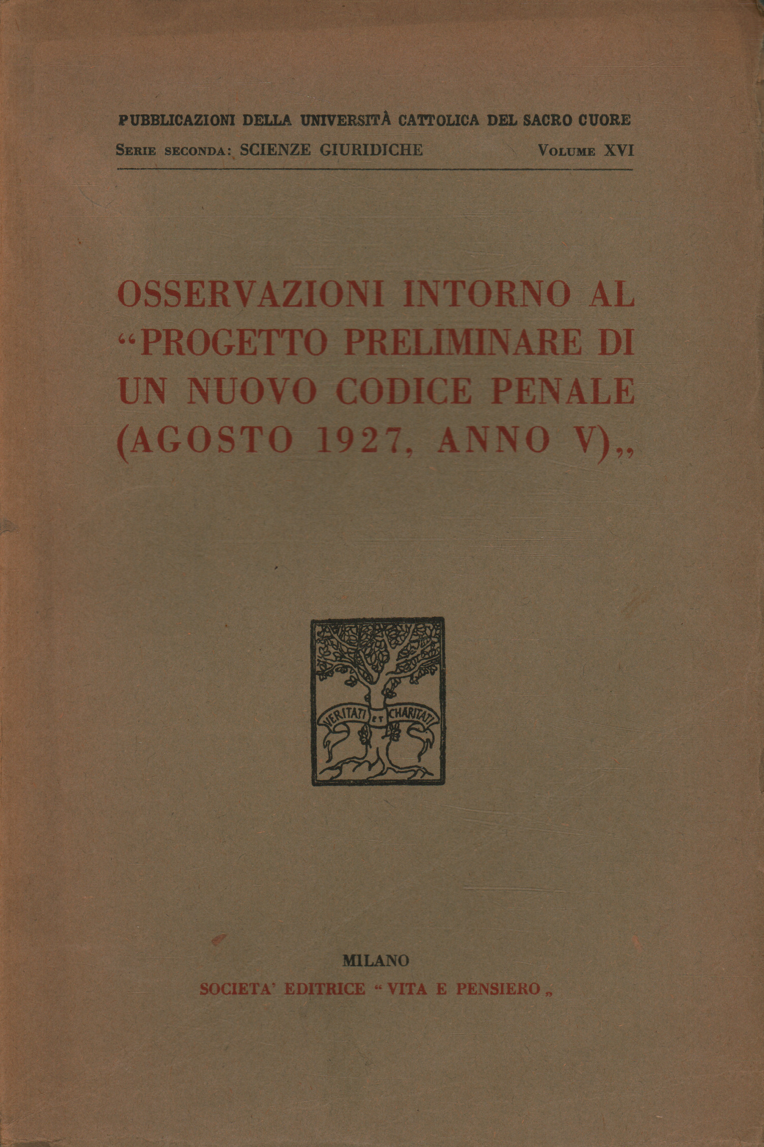 Osservazioni intorno al Progetto prelimina