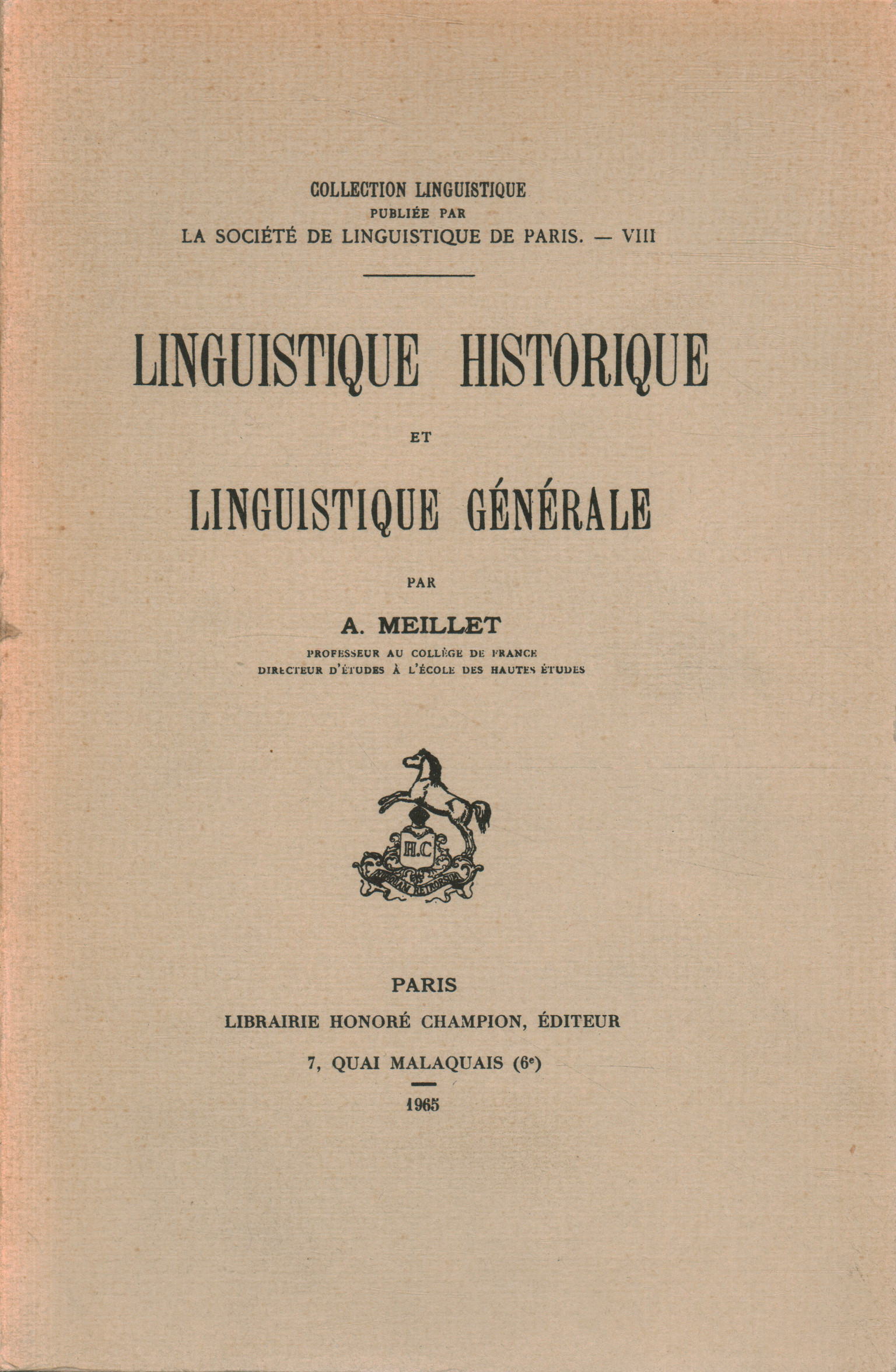 Linguistique historique et linguistique g%