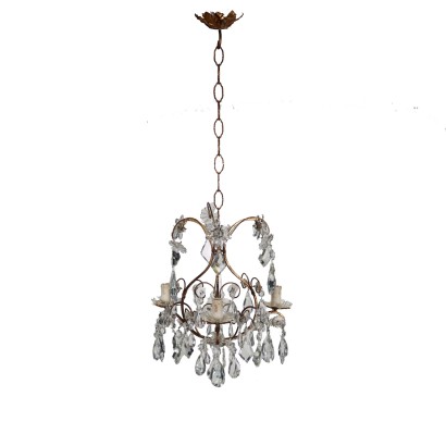 Antique Chandelier Gilded Bronze Italy XX Century