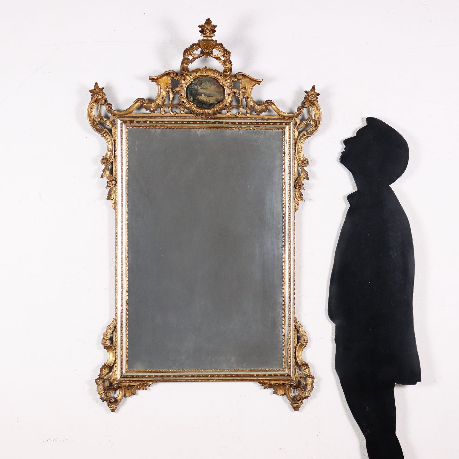 Pareja de espejos ovalados italianos, siglo XIX Realizad…