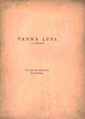 Vanna Lupa. Dramma in tre atti e quattro quadri