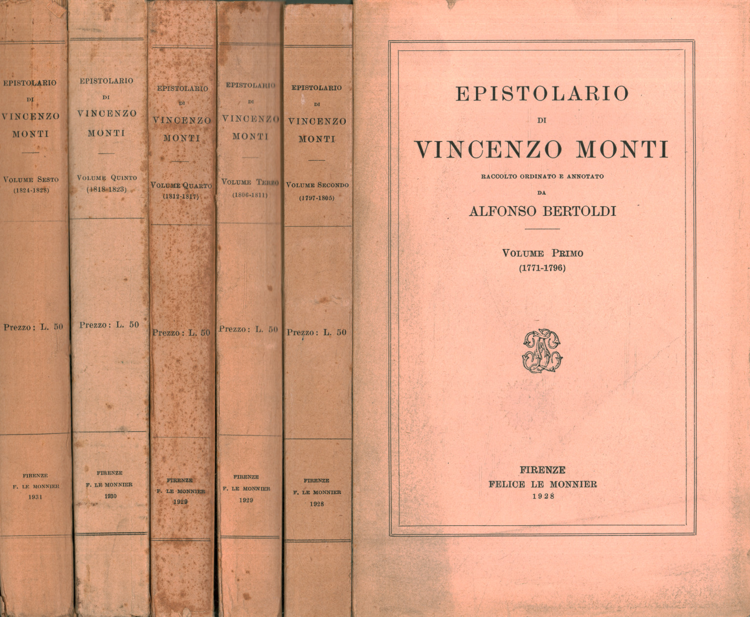 Epistolar de Vincenzo Monti (6 Volúmenes)