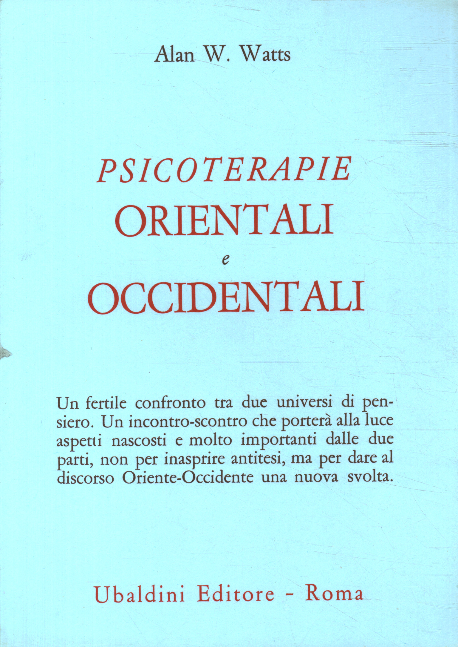 Psicoterapias orientales y occidentales